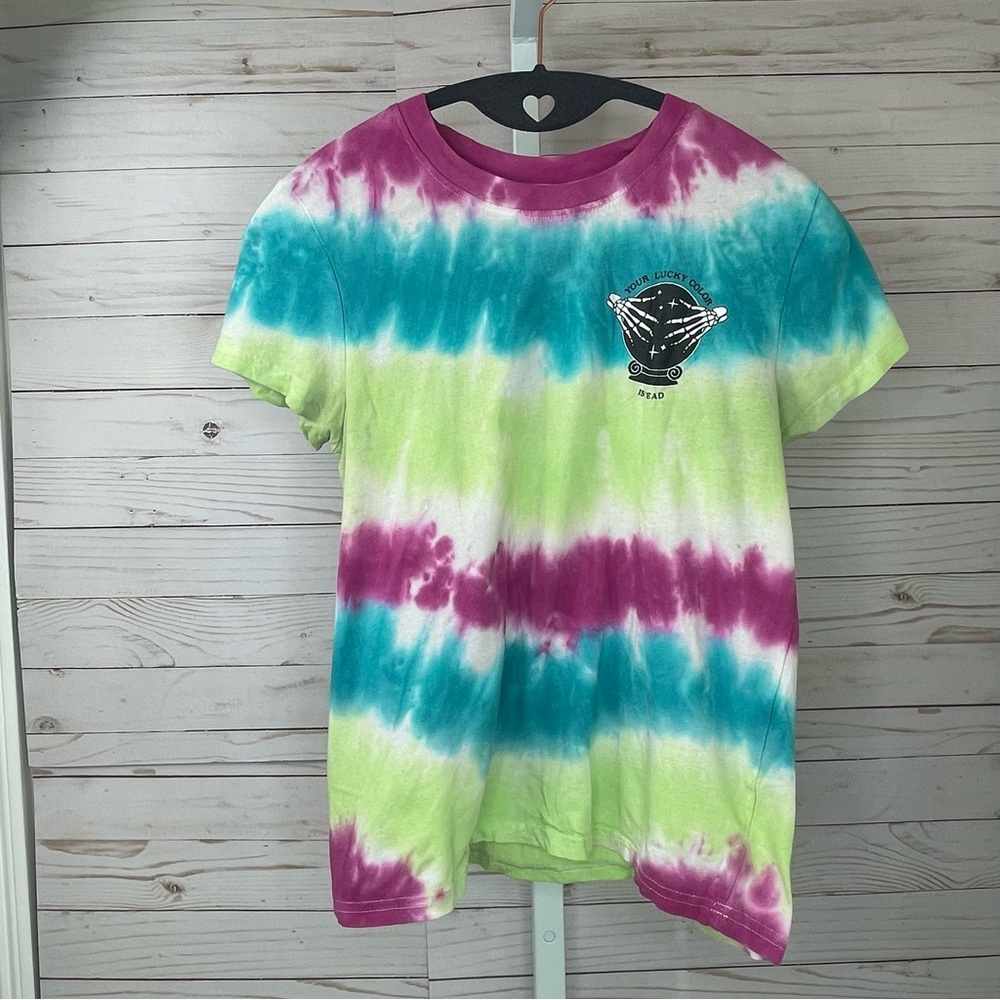 Women''s Size Small Zumiez Tie Dye T-Shirt Skateboard Punk Gear With Print